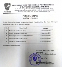 Pengumuman Jadwal Pengambilan Ijazah, Transkrip Nilai dan SKPI Tahun Lulus 2019