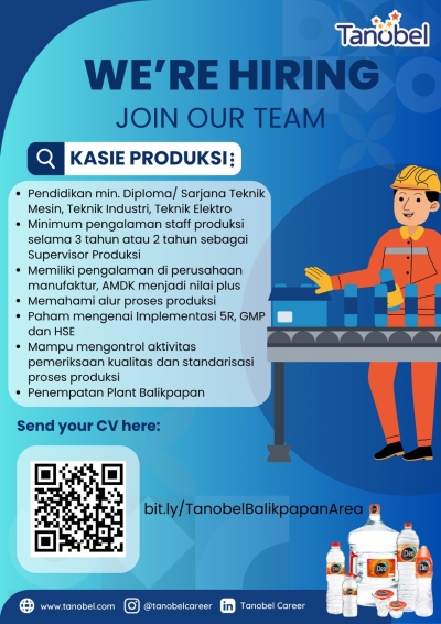 Lowongan Pekerjaan PT Sariguna Primatirta Tbk (Tanobel)