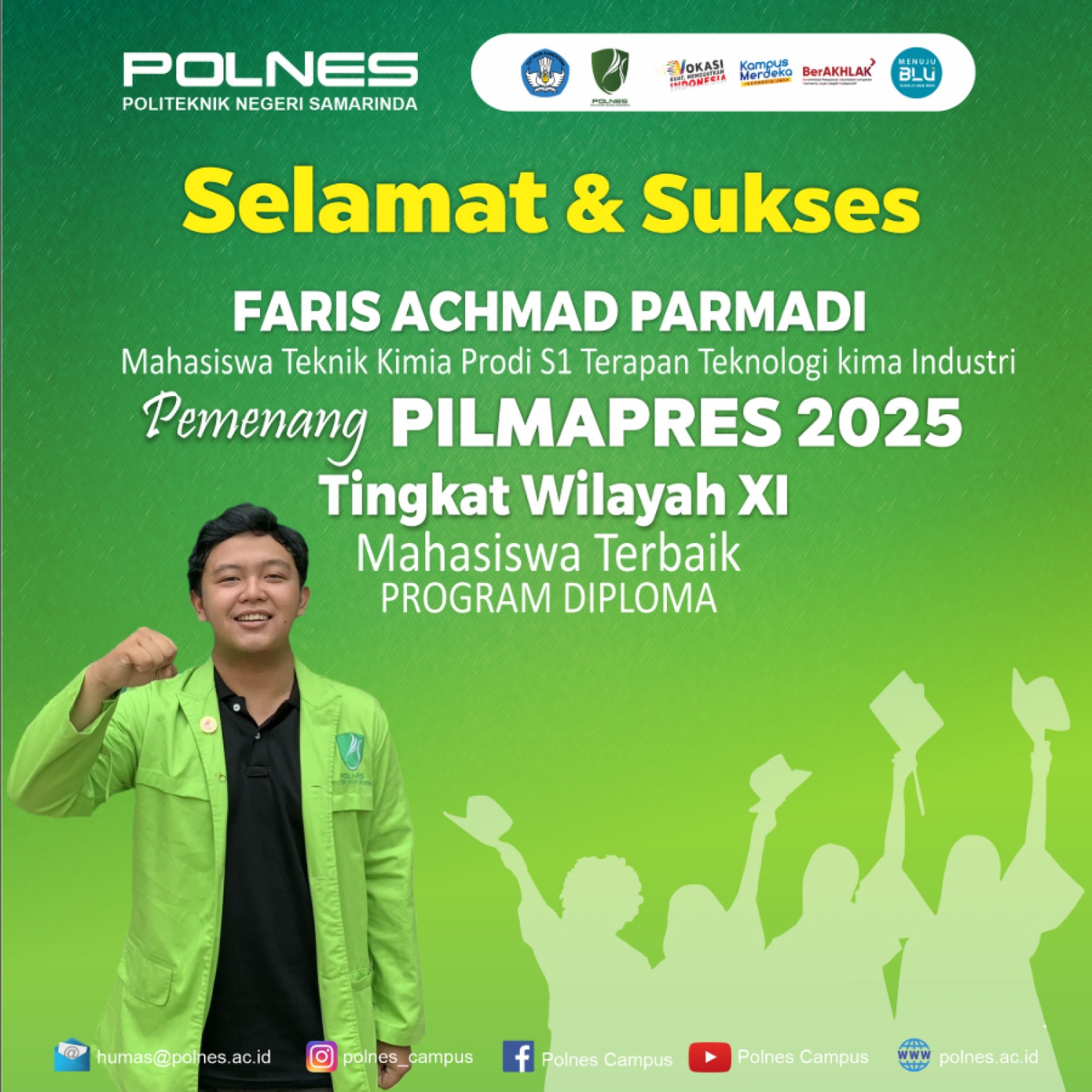 Membanggakan! Mahasiswa Politeknik Negeri Samarinda Juara PILMAPRES 2025