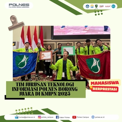 Polnes Berprestasi! Mahasiswa Politeknik Negeri Samarinda kembali menorehkan prestasi gemilang pada ajang Kompetisi Mahasiswa Informatika Politeknik Nasional (KMIPN) VII Tahun 2025