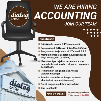 Lowongan Kerja Accounting di Dialog Coffe Balikpapan Januari 2023