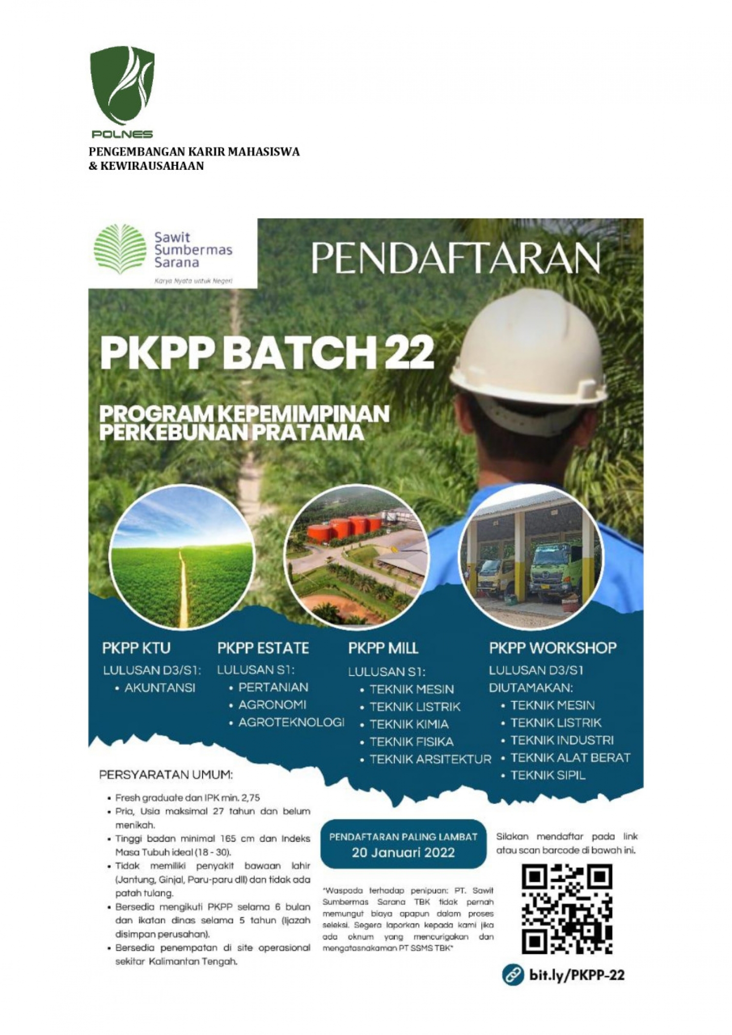 Lowongan Pekerjaan PT. Sawit Sumbermas Sarana Tbk Program PKPP Batch 22