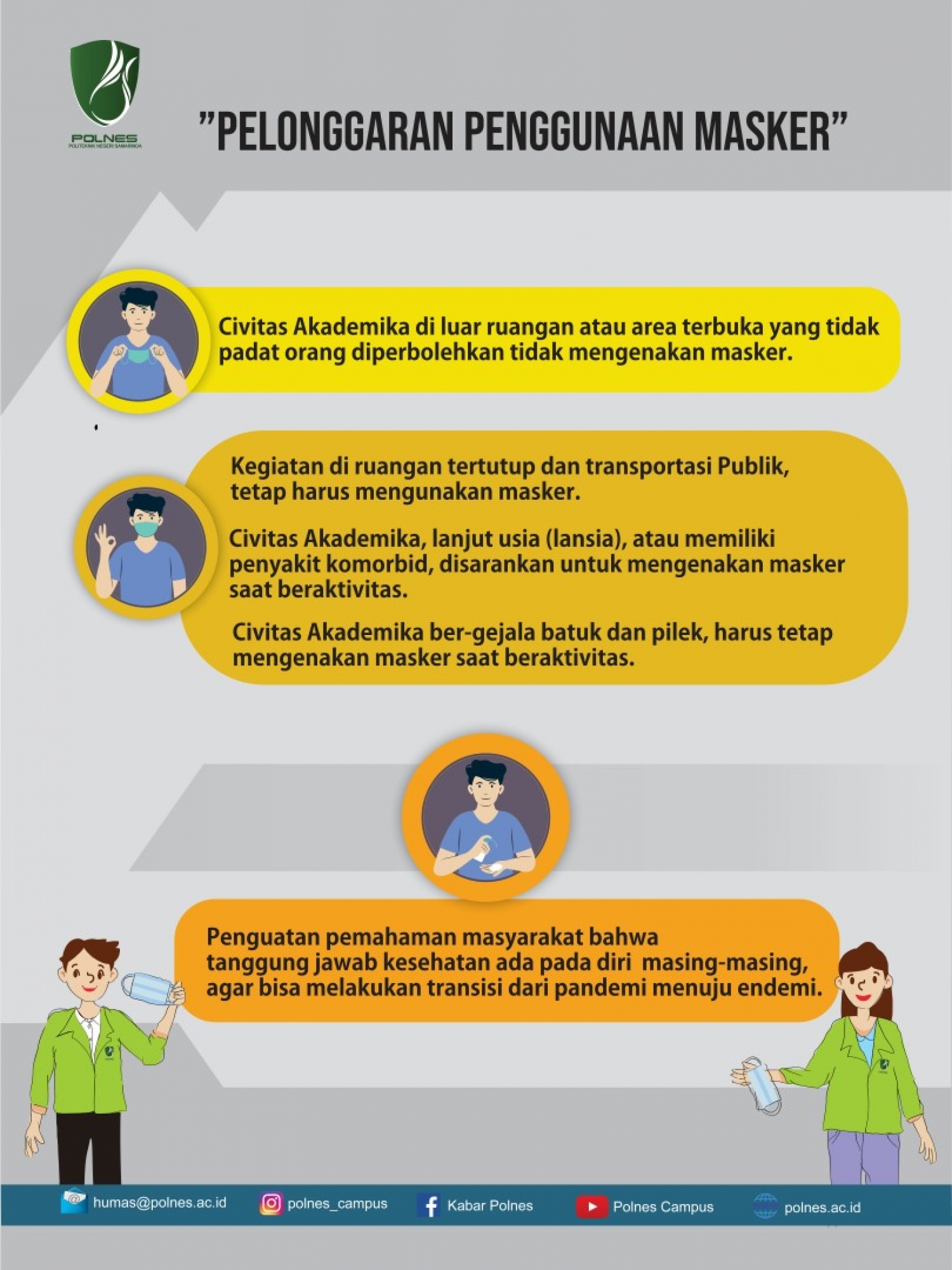 "Pengumuman Pelonggaran Penggunaan Masker"